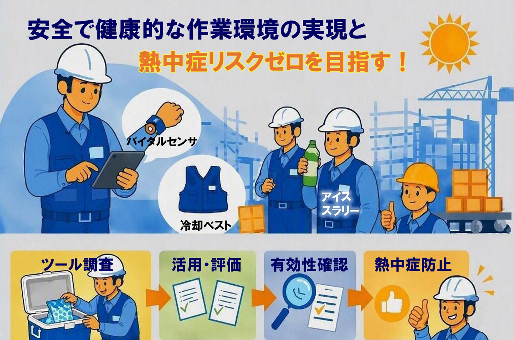 市販ツールの調査・実証による熱中症災害の防止​