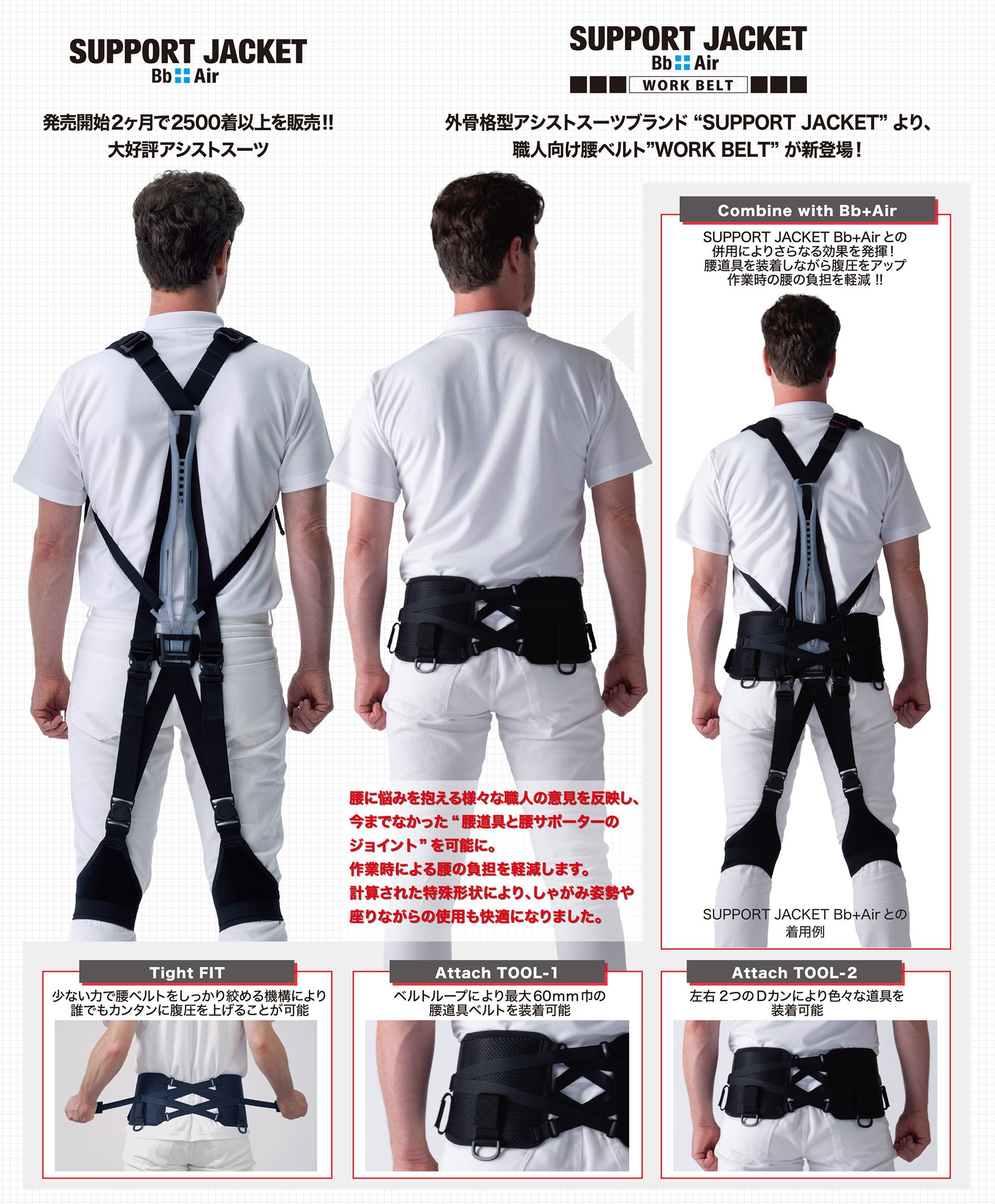 サポートジャケット Bb+Air & WORK BELT